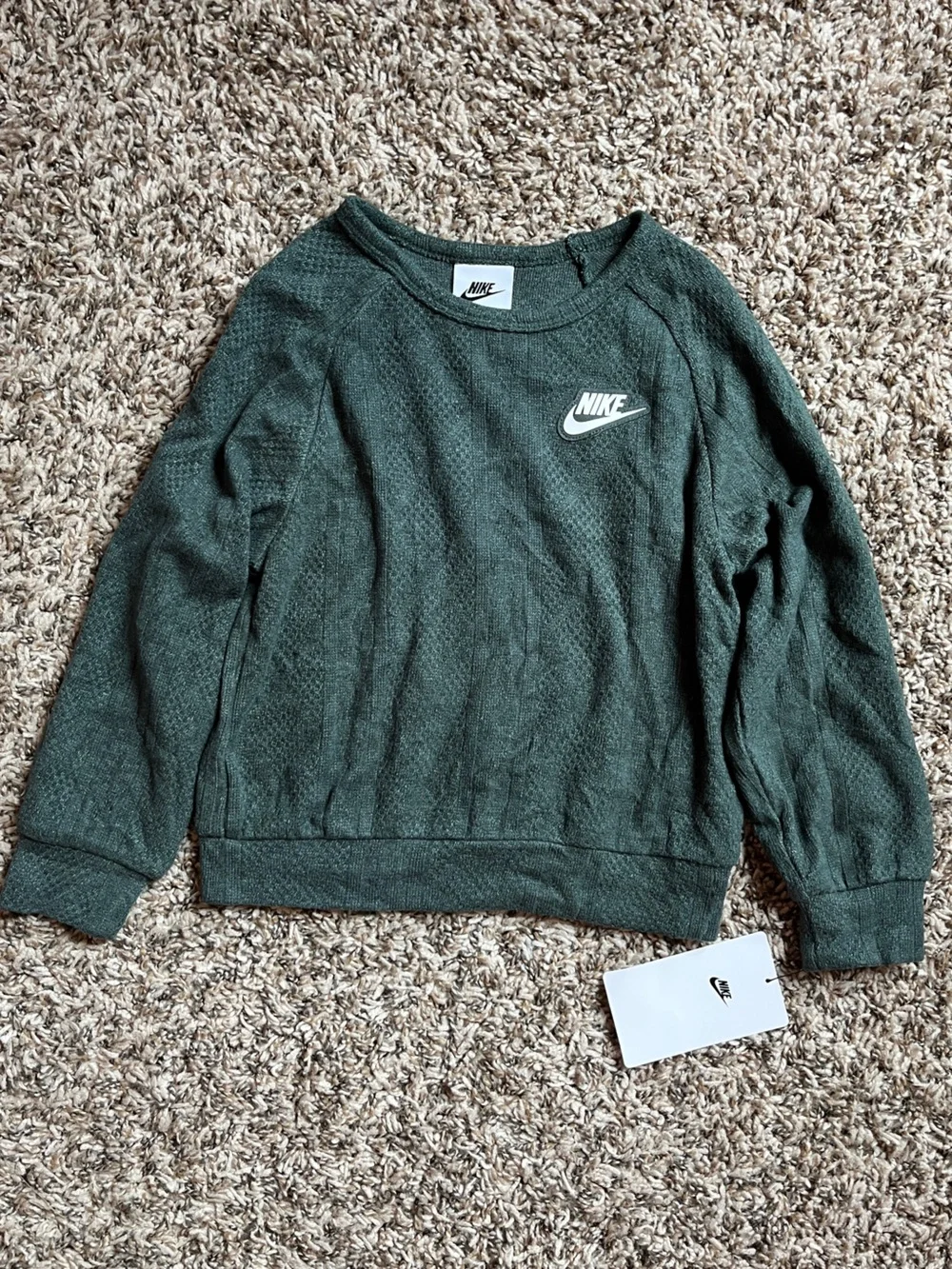 Nike Boy's Green Crewneck Sweater